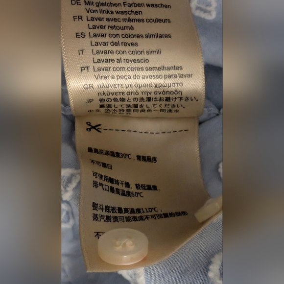 Scotch And Soda Long Sleeve Button Down Patterned Shirt, Large - Picture 14 of 15